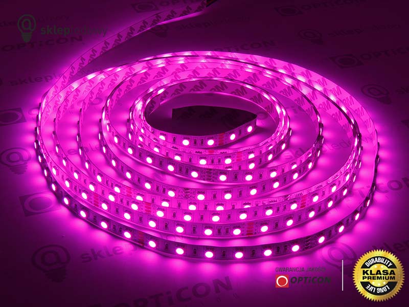 Taśma LED 5V DC 240x SMD 5050 10mm IP20 9,6W Wielokolorowa RGB OPTICON PREMIUM
