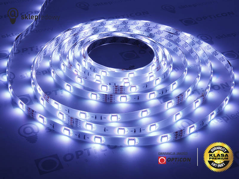 Taśma 24V LED 150x SMD 5050 10mm IP65 7,2W RGB - 1 metr