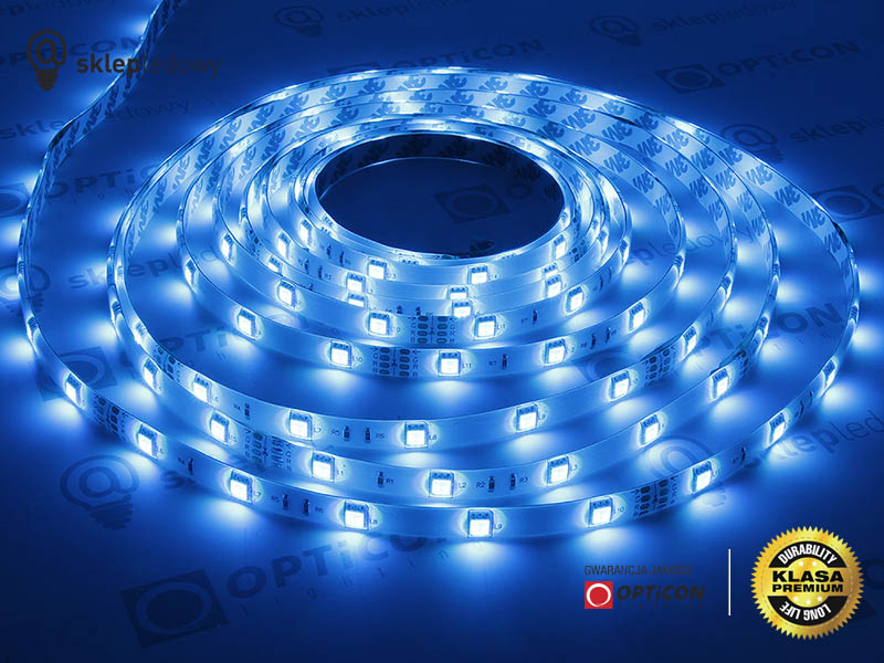 Taśma 24V LED 150x SMD 5050 10mm IP65 7,2W RGB - 1 metr