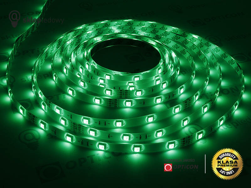 Taśma 24V LED 150x SMD 5050 10mm IP65 7,2W RGB - 1 metr