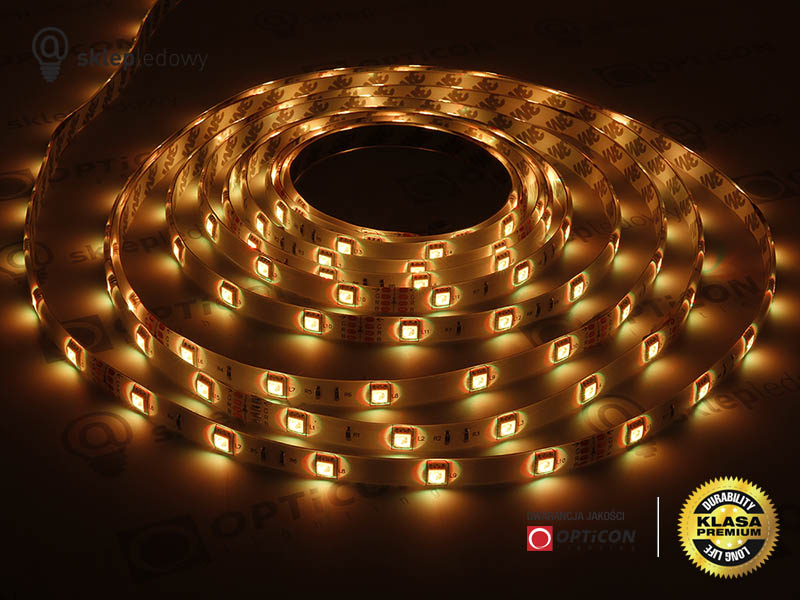 Taśma 24V LED 150x SMD 5050 10mm IP65 7,2W RGB - 1 metr