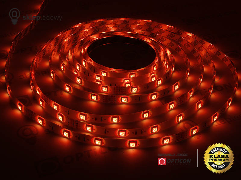 Taśma 24V LED 150x SMD 5050 10mm IP65 7,2W RGB - 1 metr
