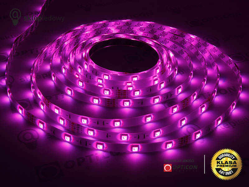 Taśma 24V LED 150x SMD 5050 10mm IP65 7,2W RGB - 1 metr