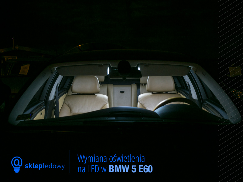 BMW 5 e60 zestaw oświetlenia Led lusterko podświetlenie podsufitki oświetlenie wewnętrzne Led