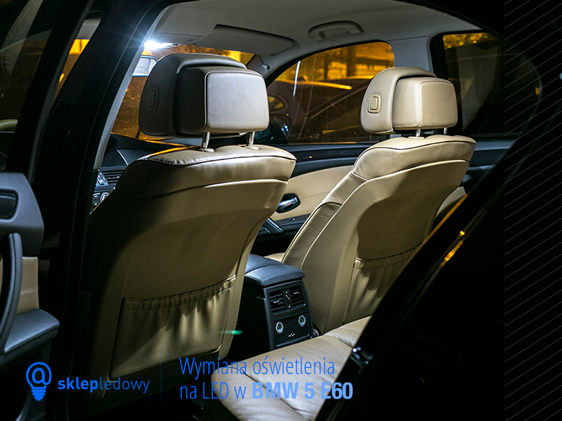 BMW 5 e60 zestaw oświetlenia Led lusterko podświetlenie podsufitki oświetlenie wewnętrzne Led