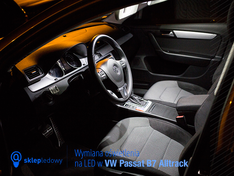 VW Passat Alltrack 2014 zestaw oświetlenia Led lusterko podświetlenie podsufitki oświetlenie wewnętrzne Led