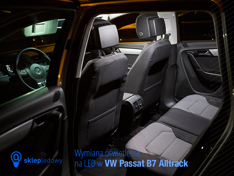 VW Passat Alltrack 2014 zestaw oświetlenia Led lusterko podświetlenie podsufitki oświetlenie wewnętrzne Led