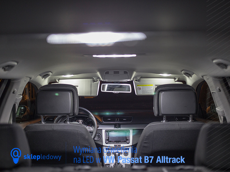 VW Passat Alltrack 2014 zestaw oświetlenia Led lusterko podświetlenie podsufitki oświetlenie wewnętrzne Led