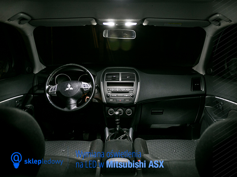 Mitsubishi ASX zestaw oświetlenia Led lusterko podświetlenie podsufitki oświetlenie wewnętrzne Led