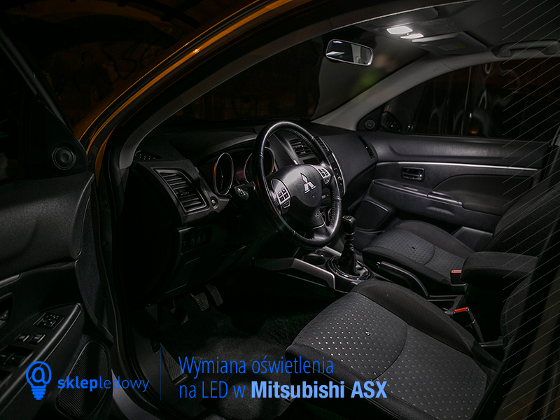 Mitsubishi ASX zestaw oświetlenia Led lusterko podświetlenie podsufitki oświetlenie wewnętrzne Led