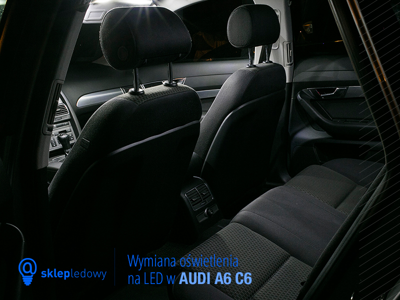 Audi A6 C6 zestaw oświetlenia Led lusterko podświetlenie podsufitki oświetlenie wewnętrzne Led