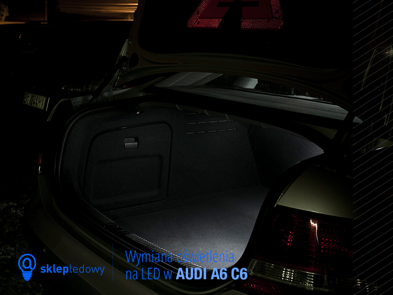 Audi A6 C6 zestaw oświetlenia Led lusterko podświetlenie podsufitki oświetlenie wewnętrzne Led