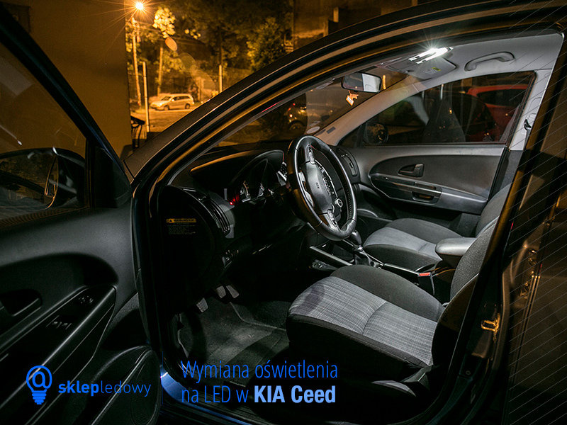 Kia Cee`d I zestaw oświetlenia Led lusterko podświetlenie podsufitki oświetlenie wewnętrzne Led
