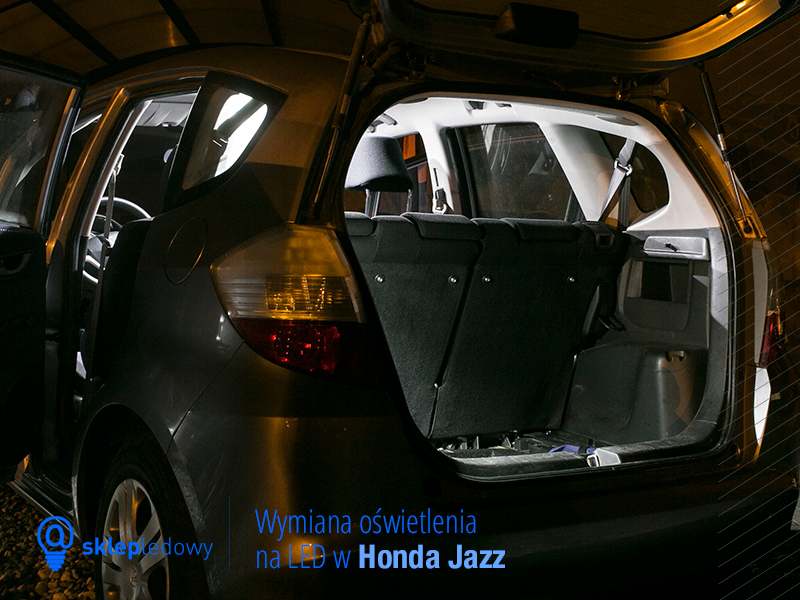Honda Jazz zestaw oświetlenia Led lusterko podświetlenie podsufitki oświetlenie wewnętrzne Led