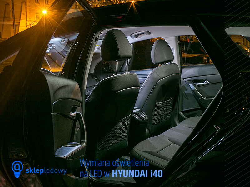 Hyundai i40 zestaw oświetlenia Led lusterko podświetlenie podsufitki oświetlenie wewnętrzne Led