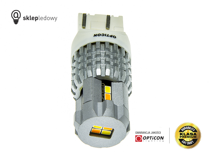 Żarówka Led W21/5W 7443 T20 12x SMD3020 DUAL COLOR 6/6 OPTICON PREMIUM