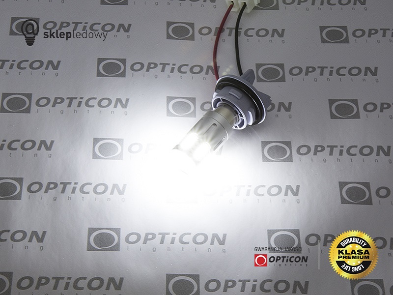 Samochodowa Żarówka Led P21/5W Bay15d 24x SMD3030 12V Biały Zimny 6000K OPTICON PREMIUM