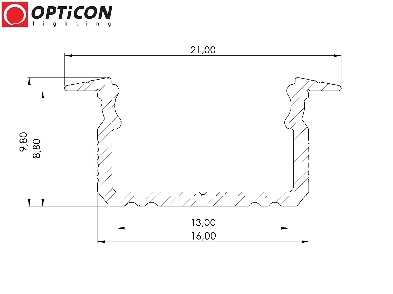 Profil LED G2 Srebrny aluminium anodowane - 1 metr Profil LED G2 Srebrny aluminium anodowane - 1 metr