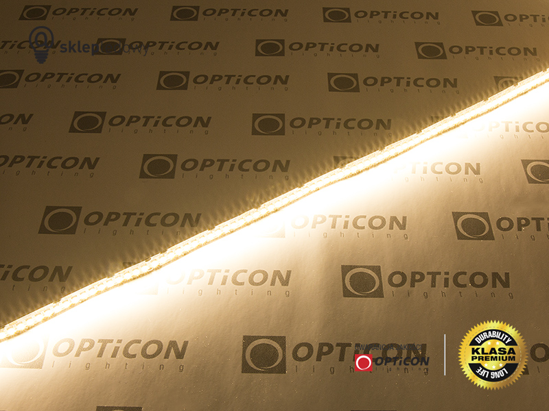 Taśma LED 12V 1200x SMD 3014 10mm IP20 28W Biały Ciepły 3000K OPTICON PREMIUM