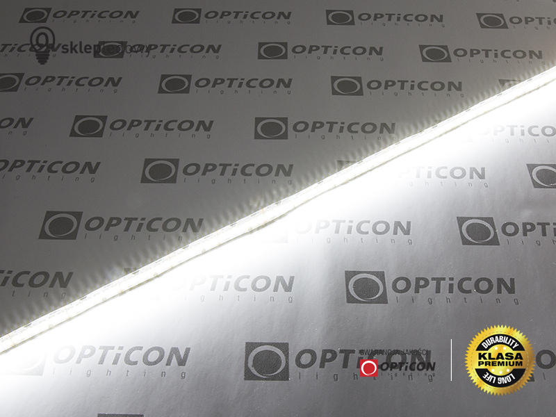 Taśma LED 12V 1200x SMD 3014 10mm IP20 28W Biały Zimny 6000K OPTICON PREMIUM