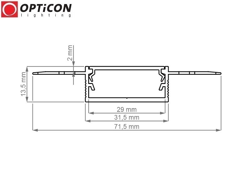  Profil LED GK Slim Srebrny aluminium anodowane