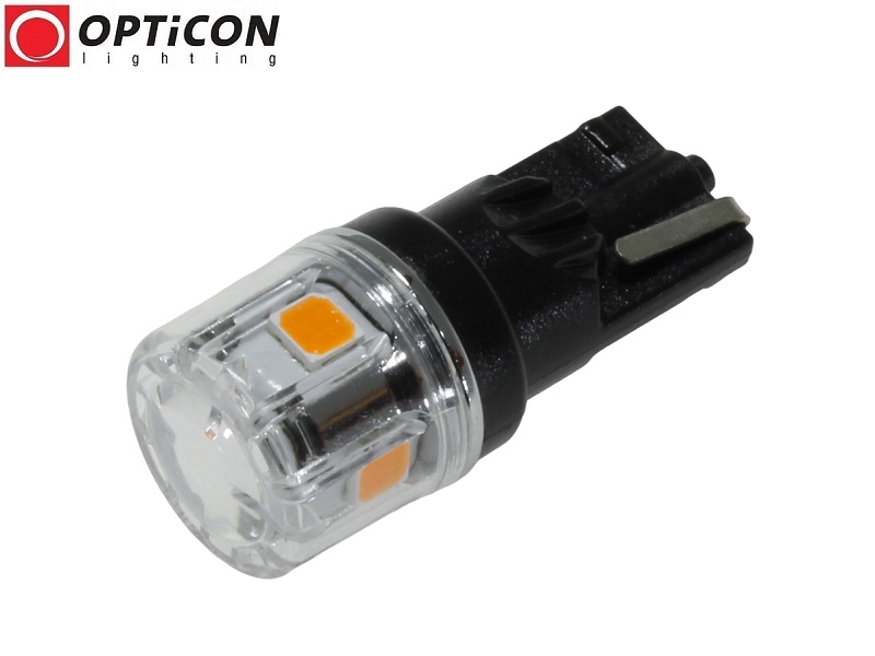 Żarówka Led W5W T10 5x SMD3030 12V Pomarańczowy OPTICON PREMIUM