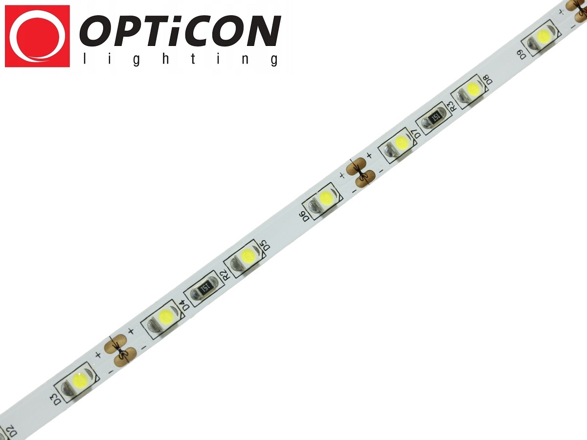 Taśma LED 12V 300 SMD 3528 5mm IP20 4,8W/m Biały Zimny 6000K OPTICON PREMIUM