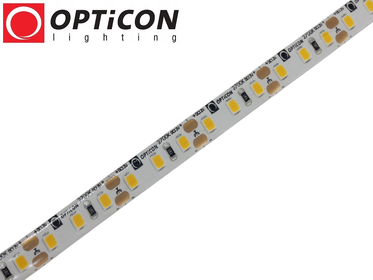 Taśma LED 12V 600 SMD 2835 8mm IP20 9,6W/m Biały Ciepły 2700K OPTICON PREMIUM
