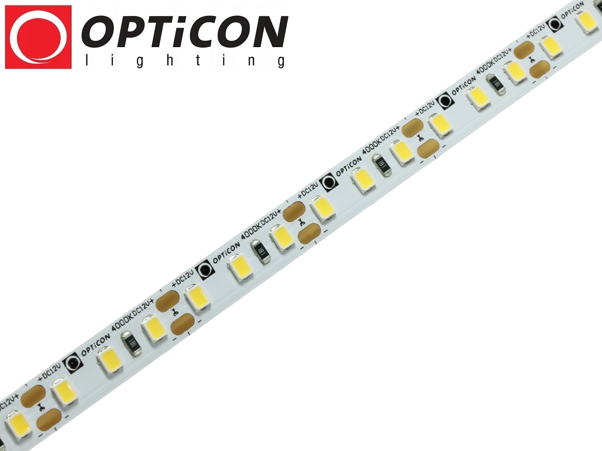Taśma LED 12V 600 SMD 2835 8mm IP20 9,6W/m Biały Dzieny 4000K OPTICON PREMIUM