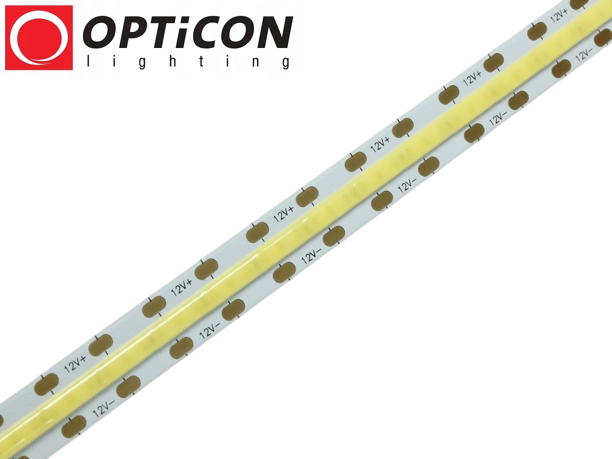 Taśma LED 12V 1500 SMD COB 10mm IP20 10W/m Biały Zimny 6500K OPTICON PREMIUM