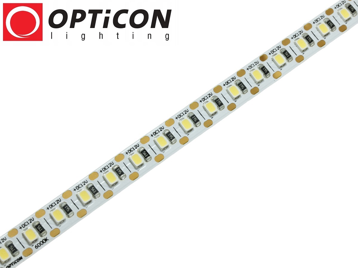 Taśma LED 12V 600 SMD 2835 8mm IP20 9,6W/m Biały Zimny 6000K OPTICON PREMIUM