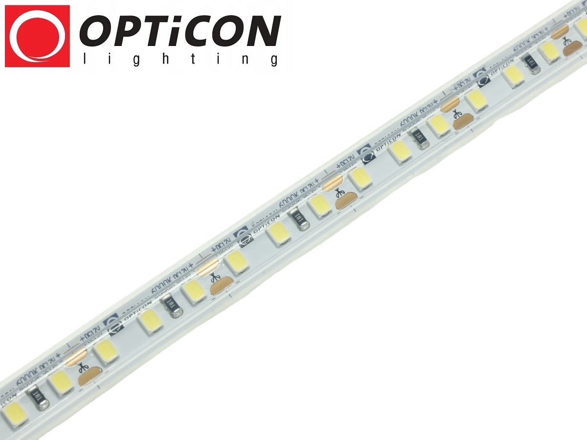 Taśma LED 12V 600 SMD 2835 10mm IP68 9,6W/m Biały Zimny 6000K OPTICON PREMIUM