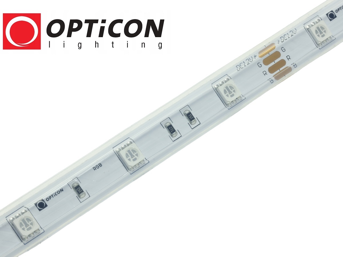 Taśma 24V LED 150x SMD 5050 10mm IP65 7,2W RGB - 1 metr