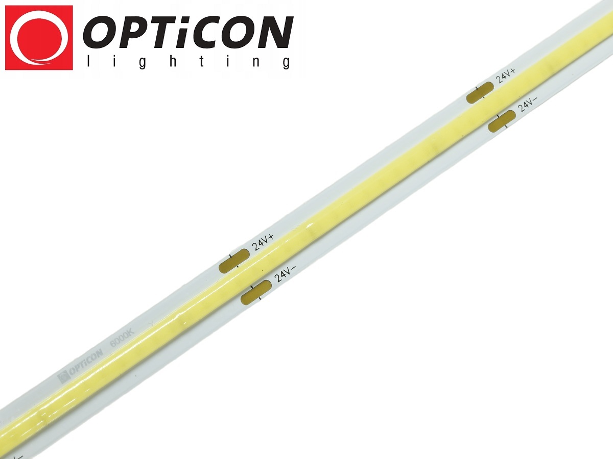 Taśma LED 24V 1600 SMD COB 8mm IP20 8W/m Biały Zimny 6000K OPTICON PREMIUM Taśma LED 24V 1600 SMD COB 8mm IP20 8W/m Biały Zimny 6000K OPTICON PREMIUM