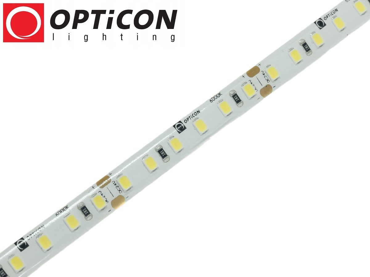 Taśma LED 24V 600 SMD 2835 8mm IP65 9,6W /m Biały Zimny 6000K OPTICON PREMIUM Taśma LED 24V 600 SMD 2835 8mm IP65 9,6W /m Biały Zimny 6000K OPTICON PREMIUM