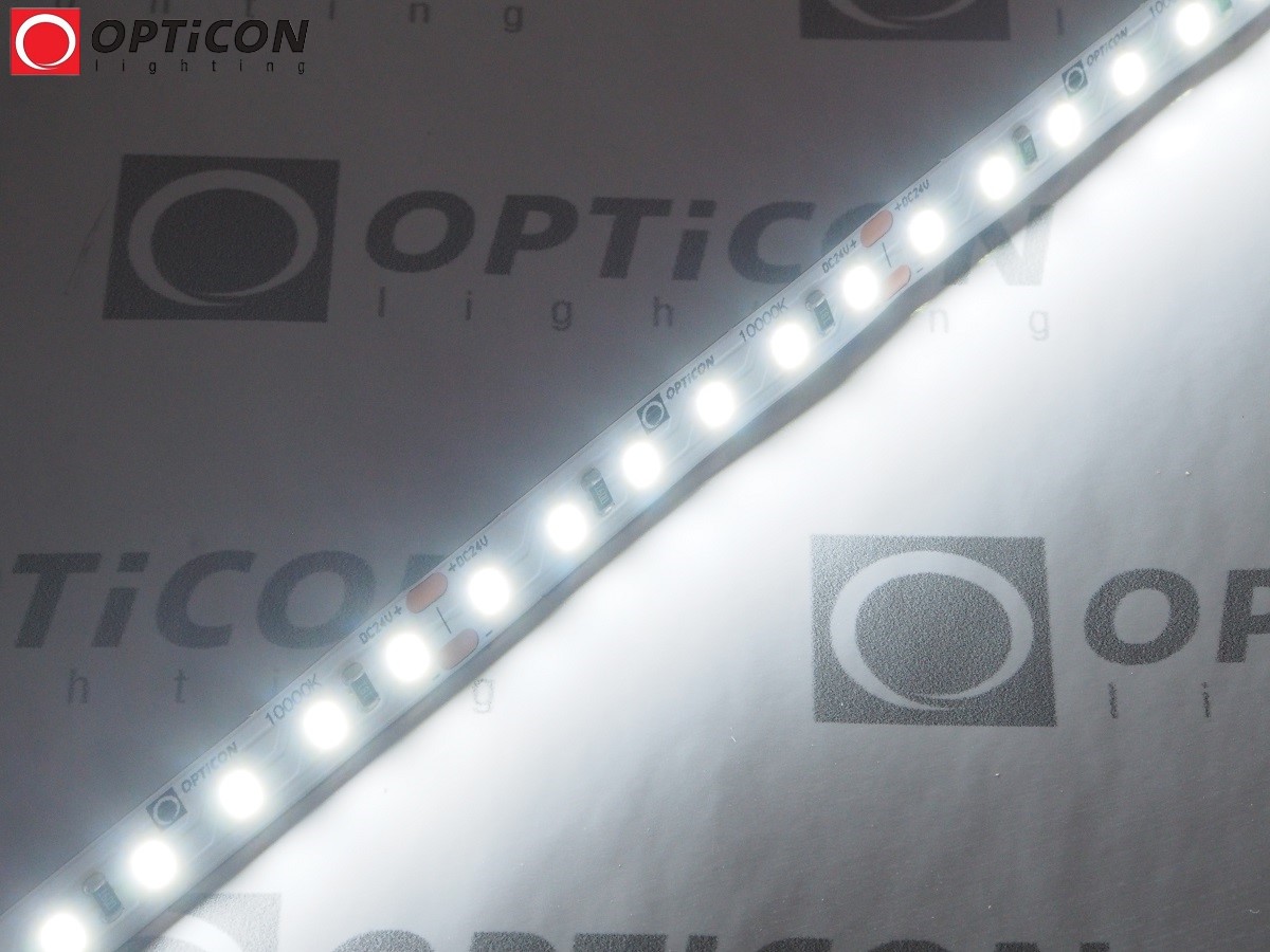 Taśma LED 24V 600 SMD 2835 8mm IP20 9,6W /m Biały Zimny 10000K OPTICON PREMIUM Taśma LED 24V 600 SMD 2835 8mm IP20 9,6W /m Biały Zimny 10000K OPTICON PREMIUM
