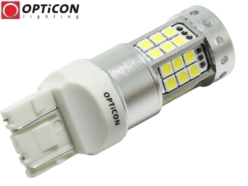 Żarówka Led W21/5W T20 7443 12V 42x SMD 3030 Biały Zimny 6000K CANBUS OPTICON PREMIUM