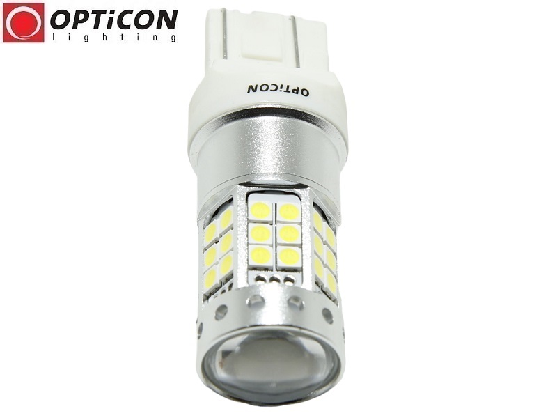 Żarówka Led W21/5W T20 7443 12V 42x SMD 3030 Biały Zimny 6000K CANBUS OPTICON PREMIUM