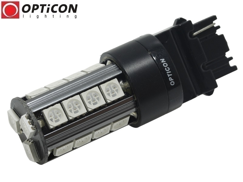 Żarówka Led P27/7W 3157 Czerwony  CANBUS PREMIUM