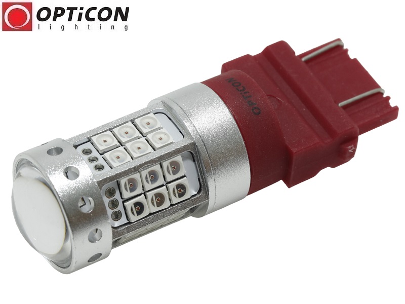 Żarówka Led P27W 3156 42x SMD3030 12V Czerwony CANBUS PREMIUM