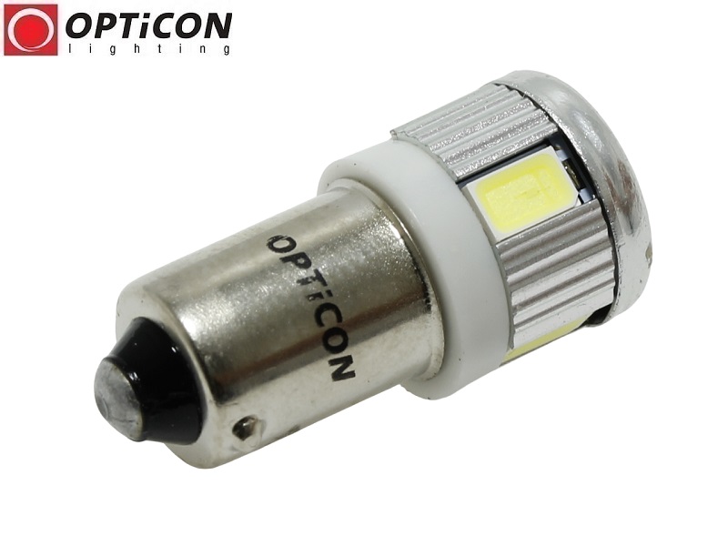 Żarówka Led T4W Ba9s 12V 6x SMD5630 Biały Zimny 6000K OPTICON Premium