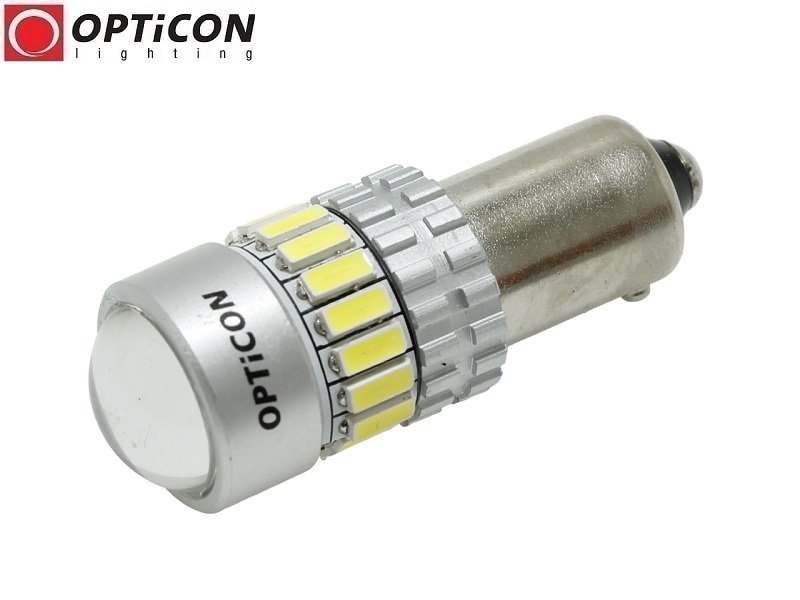 Żarówka Led H21W Bay9s 12V 21x SMD 4014 Biały Zimny 6000K CANBUS OPTICON PREMIUM
