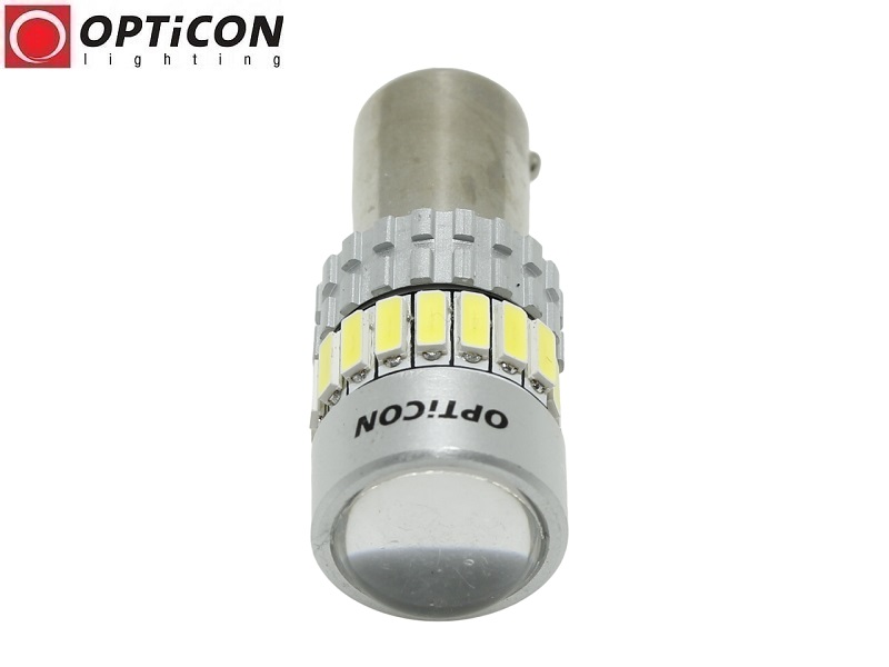 Żarówka Led H21W Bay9s 12V 21x SMD 4014 Biały Zimny 6000K CANBUS OPTICON PREMIUM