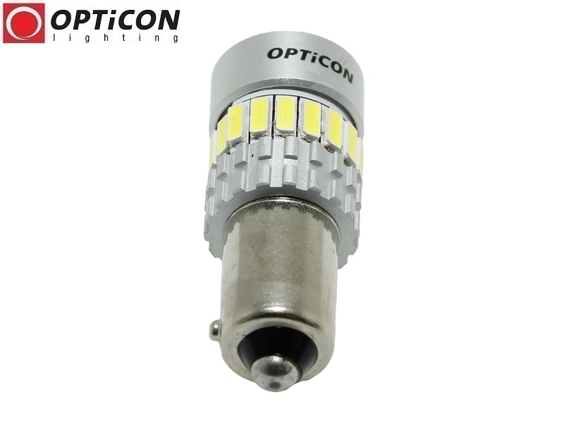 Żarówka Led H21W Bay9s 12V 21x SMD 4014 Biały Zimny 6000K CANBUS OPTICON PREMIUM
