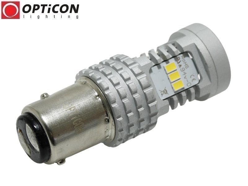 Żarówka Led P21/5W Bay15d 14x SMD 3020 12V Biały Zimny CANBUS OPTICON PREMIUM