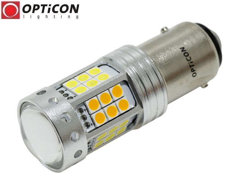 Żarówka Led P21/5W Bay15d 1157 42x SMD 3030 DUAL COLOR 18/24 CW OPTICON