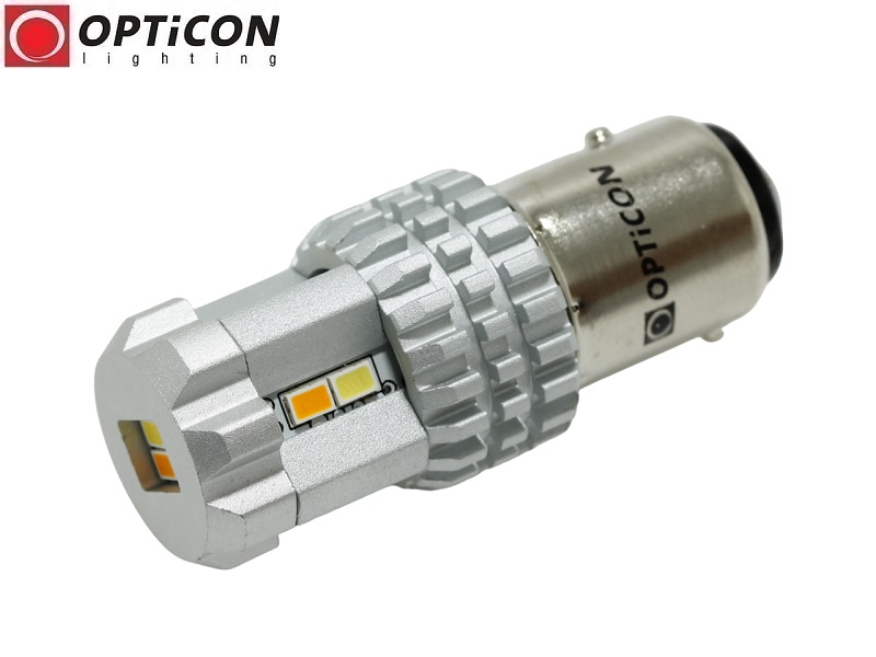 Żarówka Led P21/5W Bay15d 1157 12x SMD 3020 DUAL COLOR 6/6 CW OPTICON