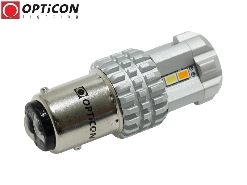 Żarówka Led P21/5W Bay15d 1157 12x SMD 3020 DUAL COLOR 6/6 CW OPTICON