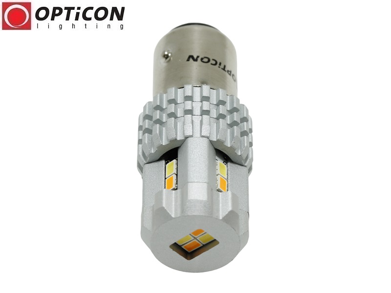 Żarówka Led P21/5W Bay15d 1157 12x SMD 3020 DUAL COLOR 6/6 CW OPTICON
