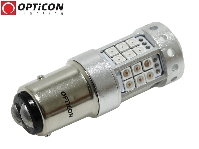 Żarówka Led P21/5W Bay15d 42x SMD3030 12V Czerwony CANBUS PREMIUM